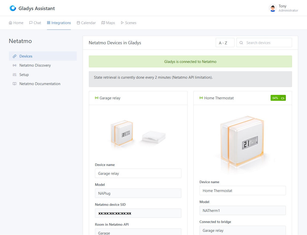 Netatmo Integration - Netatmo Devices